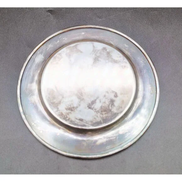 Vintage Dessert Bread Plate Wm. A. Rogers 6" Silverplate Monogrammed “K” Tarnish - Picture 13 of 13